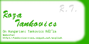 roza tankovics business card